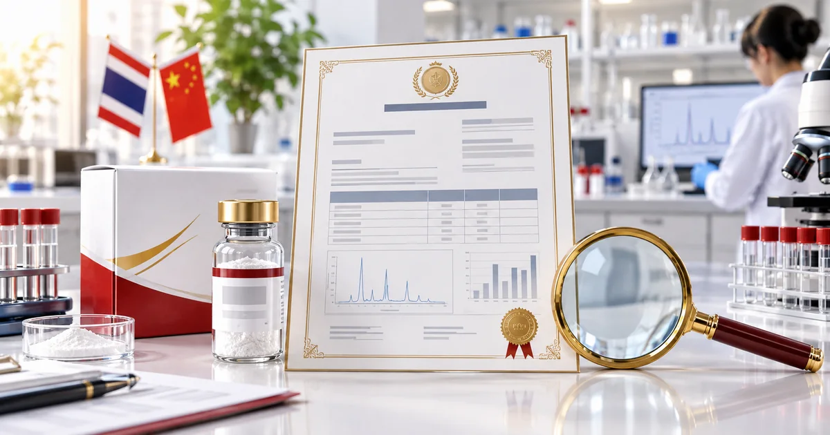 ภาพประกอบการรับแปล Certificate of Analysis หรือ COA ภาษาจีนเป็นไทย